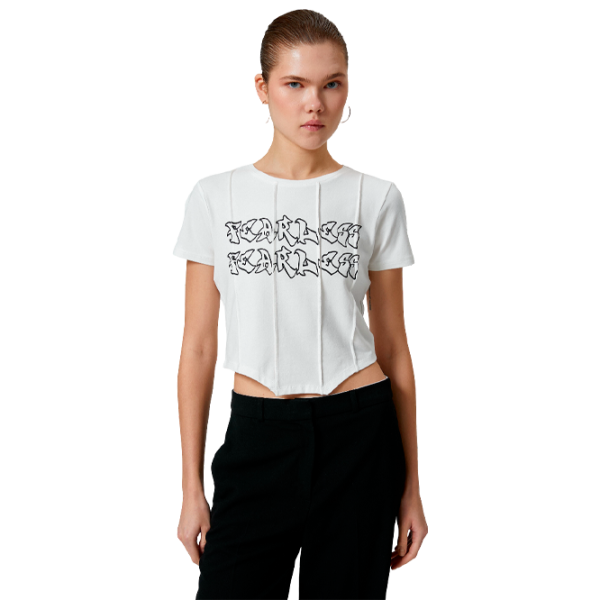 Tricou pentru femei Koton 4SAL10138IK 100% bumbac/ White photo 1