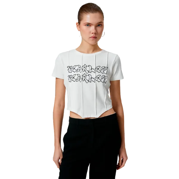 Футболка для женщин Koton 4SAL10138IK 100% хлопок/ Белый photo 1