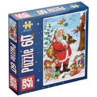 Пазл 2D D-TOYS Дед Мороз и животные 5+/ Количество деталей: 60