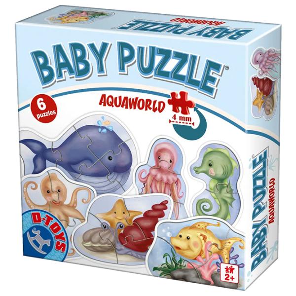 Set de puzzle-uri D-TOYS Animale acvatice 2+/ Numărul de piese: 21 photo 1