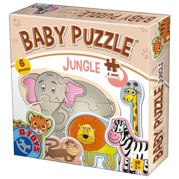 Набор пазлов D-TOYS Дикие животные 2+/ Количество деталей: 18 photo 1 Набор пазлов D-TOYS Дикие животные 2+/ Количество деталей: 18 photo 1