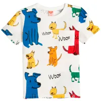 Tricou pentru băieți Koton 4SMB10161TK 98 / Ecru