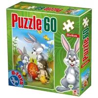 Пазл 2D D-TOYS Пасхальный кролик 5+/ Количество деталей: 60