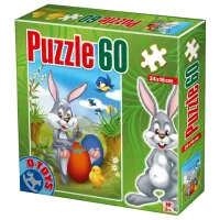 Пазл 2D D-TOYS Пасхальный кролик 5+/ Количество деталей: 60