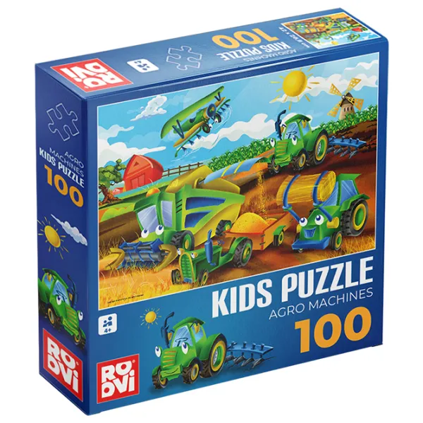 Пазл 2D D-TOYS Agro Machines 4+/ Количество деталей: 100 photo 1