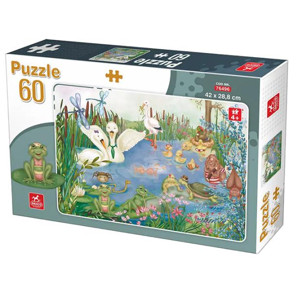 Пазл 2D D-TOYS Животные на озере 4+/ Количество деталей: 60 photo 1