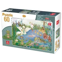 Пазл 2D D-TOYS Животные на озере 4+/ Количество деталей: 60