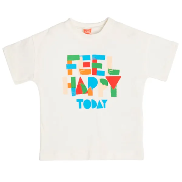 Tricou pentru băieți Koton 4SMB10072TK 98/ Ecru photo 1