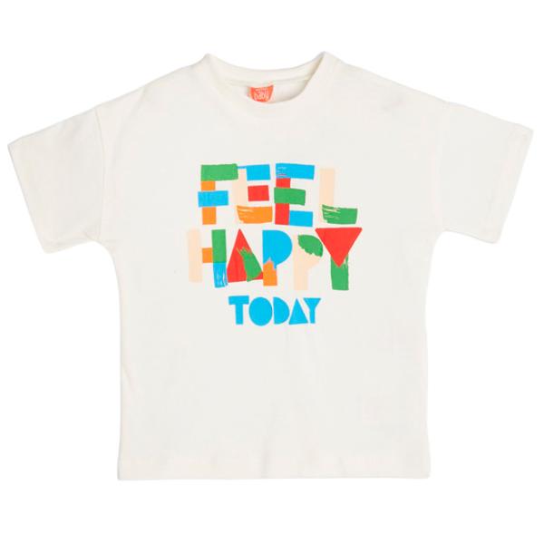 Tricou pentru băieți Koton 4SMB10072TK 98/ Ecru photo 1