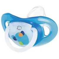 Соска ортодонтическая Bebe Confort Natural Physio Night 30000900 Унисекс/ 6 месяцев -/ Силикон/ Синий