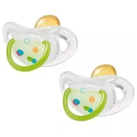 Соска ортодонтическая Bebe Confort Natural Physio Night 30000896 Унисекс/ 6 месяцев -/ Латекс/ Белый