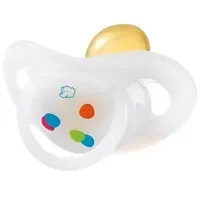 Соска ортодонтическая Bebe Confort Natural Physio Night 30000895 Унисекс/ 0 месяцев - 6 месяцев/ Латекс/ Белый