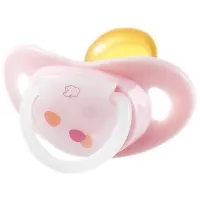 Suzetă cu tetina ortodontică Bebe Confort Natural Physio Night 30001141 Pentru fetițe/ 0 luni - 6 luni/ Latex/ Pink