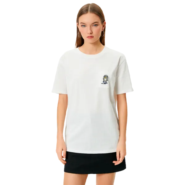 Tricou pentru femei Koton 4SAL10082IK 100% bumbac/ White photo 1