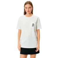 Tricou pentru femei Koton 4SAL10082IK 100% bumbac/ White