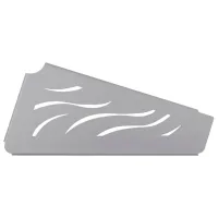 Raft pentru baie Daske Shuttle Left Oțel inoxidabil/ Gray