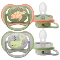 Suzetă cu tetina ortodontică Philips Avent Ultra Air SCF085/ 60 Unisex/ 6 luni - 18 luni/ Silicon/ Multicolor