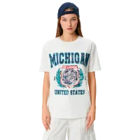 Tricou pentru femei Koton 4SAL10120IK 100% bumbac/ White