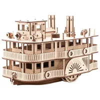 Пазл 3D Ewa Toys Колесный пароход “Речная принцесса” 14+/ Количество деталей: 416