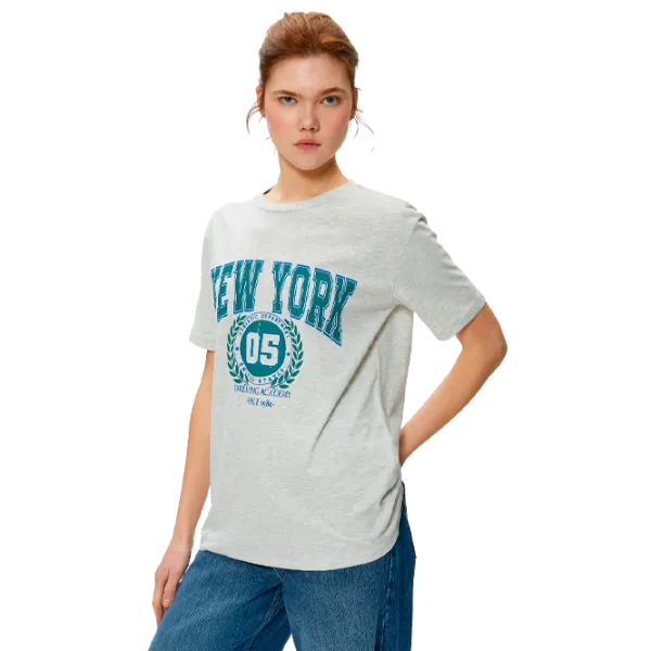 Tricou pentru femei Koton 4SAL10163IK 69 % viscoză/ Light Gray photo 1