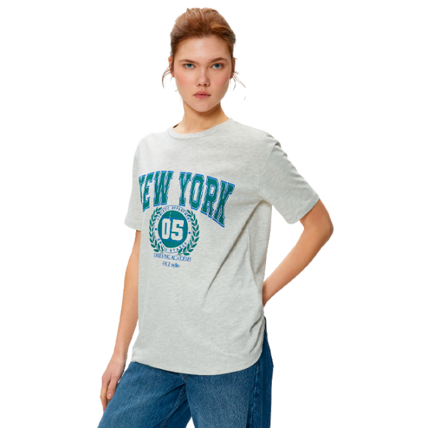 Tricou pentru femei Koton 4SAL10163IK 69 % viscoză/ Light Gray photo 1