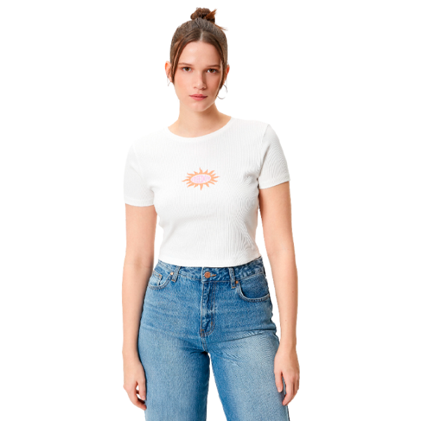 Tricou pentru femei Koton 4SAL10632IK 100% bumbac/ White photo 1