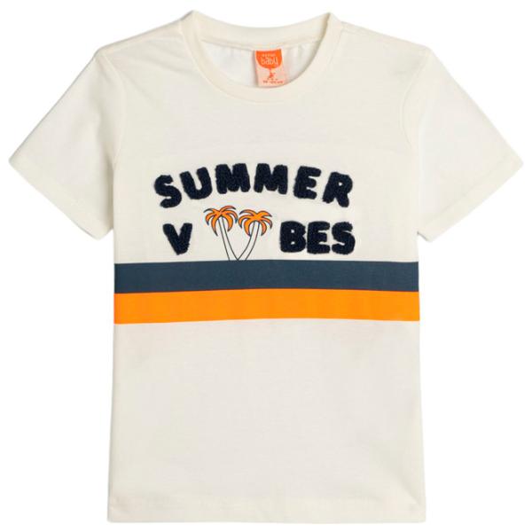 Tricou pentru băieți Koton 4SMB10155TK 92 / Ecru photo 1