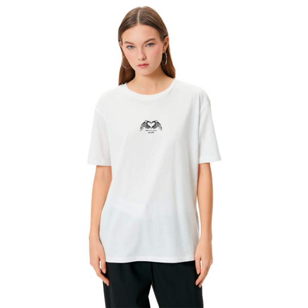 Tricou pentru femei Koton 4SAL10010IK 100% bumbac/ White photo 1