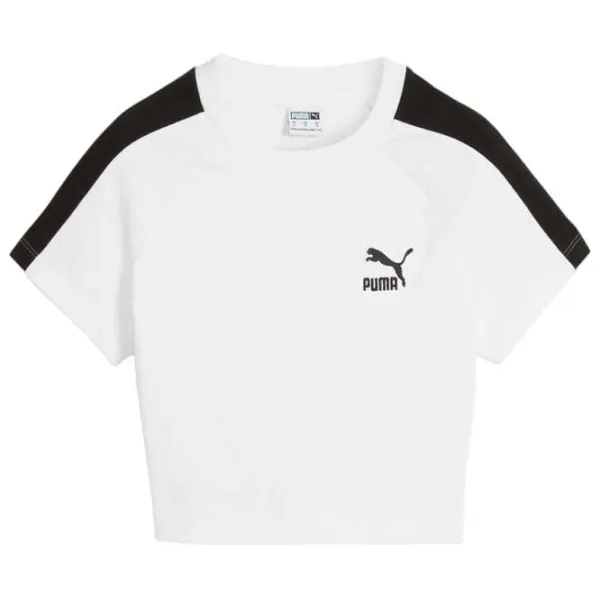 Tricou pentru femei Puma Iconic T7 Slim Tee 95% bumbac, 5% elastan/ White photo 1 Tricou pentru femei Puma Iconic T7 Slim Tee 95% bumbac, 5% elastan/ White photo 1