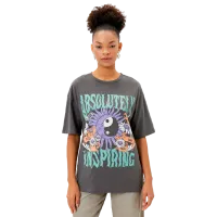 Tricou pentru femei Koton 4SAL10014IK 100% bumbac/ Anthracite