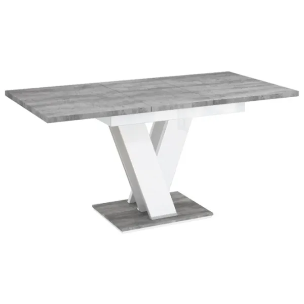 Кухонный стол раскладной Prospero Masiv Stone/White Gloss ДСП/ Белый photo 1