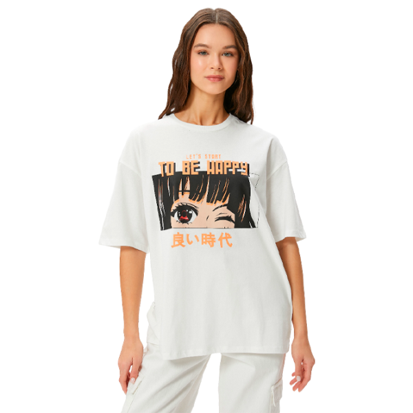 Tricou pentru femei Koton 4SAL10044IK 100% bumbac/ White photo 1