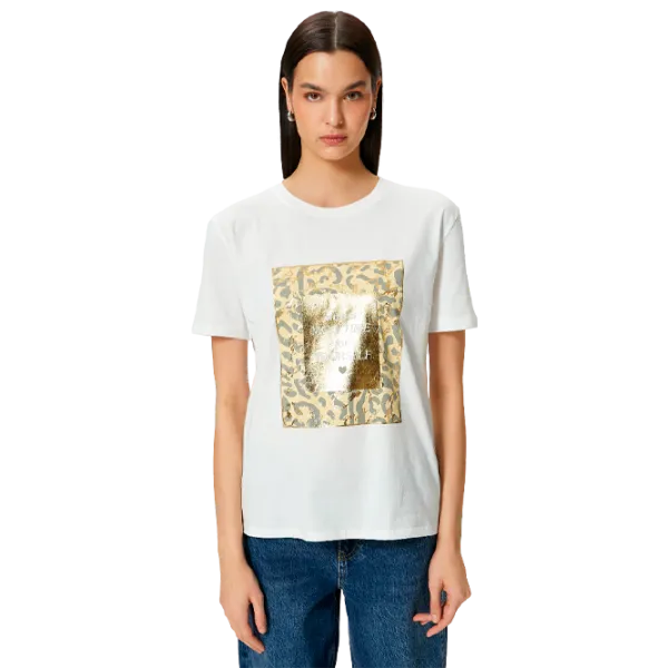 Tricou pentru femei Koton 4SAK50367EK 100% bumbac/ White photo 1