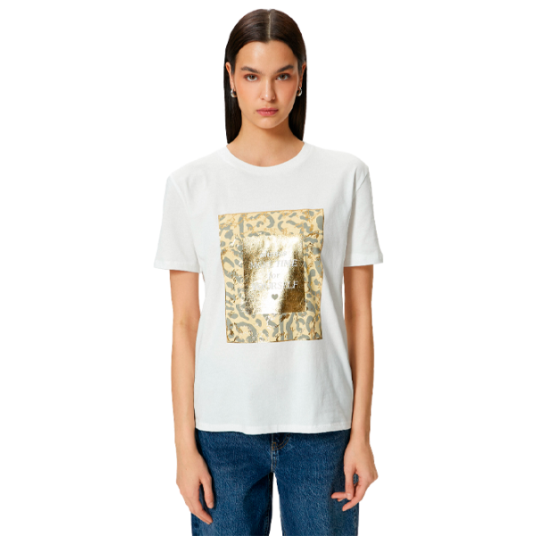 Tricou pentru femei Koton 4SAK50367EK 100% bumbac/ White photo 1