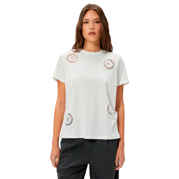 Tricou pentru femei Koton 4SAK50146EK 100% bumbac/ White photo 1