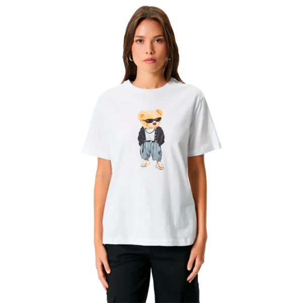 Tricou pentru femei Koton 4SAK50374EK 100% bumbac/ White photo 1