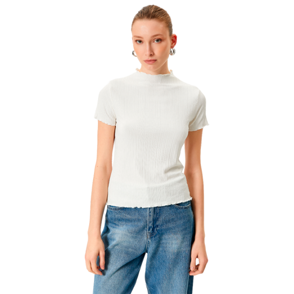 Tricou pentru femei Koton 4SAK50604EK 94% viscoză/ White photo 1