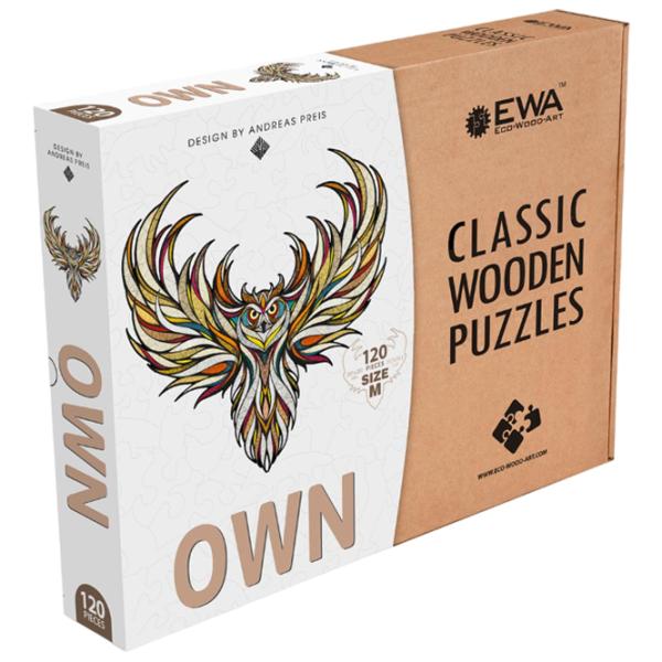 Puzzle 2D Ewa Toys Owl M 14+/ Numărul de piese: 120 photo 1 Puzzle 2D Ewa Toys Owl M 14+/ Numărul de piese: 120 photo 1