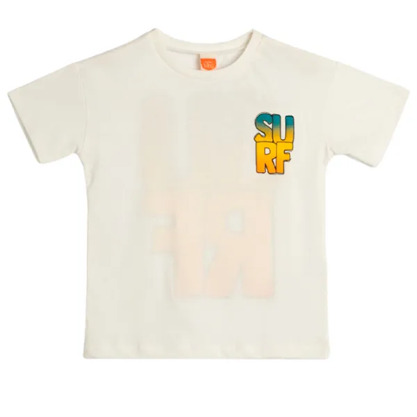 Tricou pentru băieți Koton 4SMB10190TK 86 / Ecru photo 1