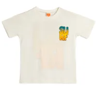 Tricou pentru băieți Koton 4SMB10190TK 80 / Ecru