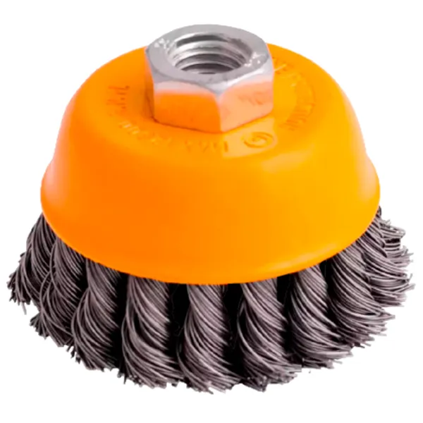 Perie cupă din sârmă răsucită Hoteche 590202 75 mm photo 1 Perie cupă din sârmă răsucită Hoteche 590202 75 mm photo 1