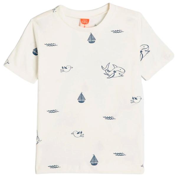 Tricou pentru băieți Koton 4SMB10026TK 92/ Ecru photo 1