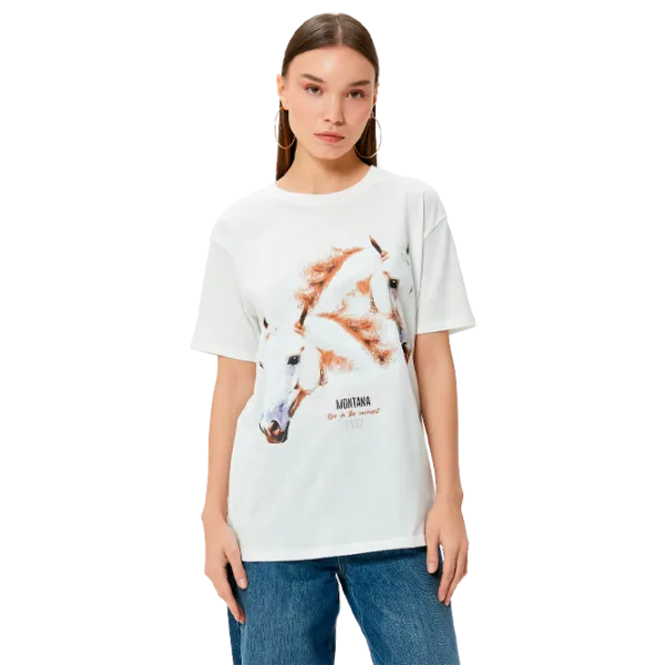 Tricou pentru femei Koton 4SAL10800IK 100% bumbac/ White photo 1