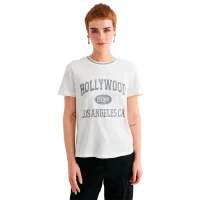 Tricou pentru femei Koton 4SAL10039IK 100% bumbac/ White