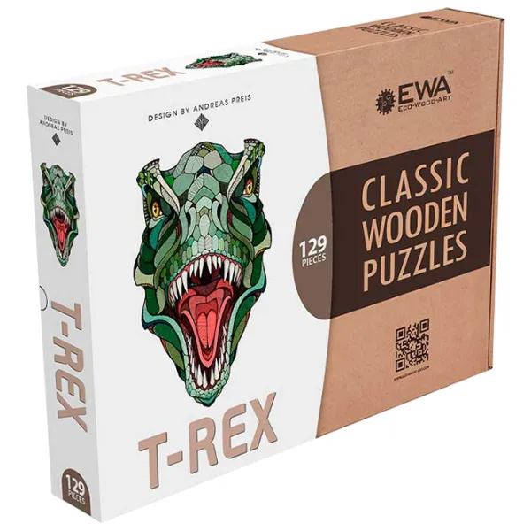 Puzzle 2D Ewa Toys T-Rex M 14+/ Numărul de piese: 129 photo 1 Puzzle 2D Ewa Toys T-Rex M 14+/ Numărul de piese: 129 photo 1