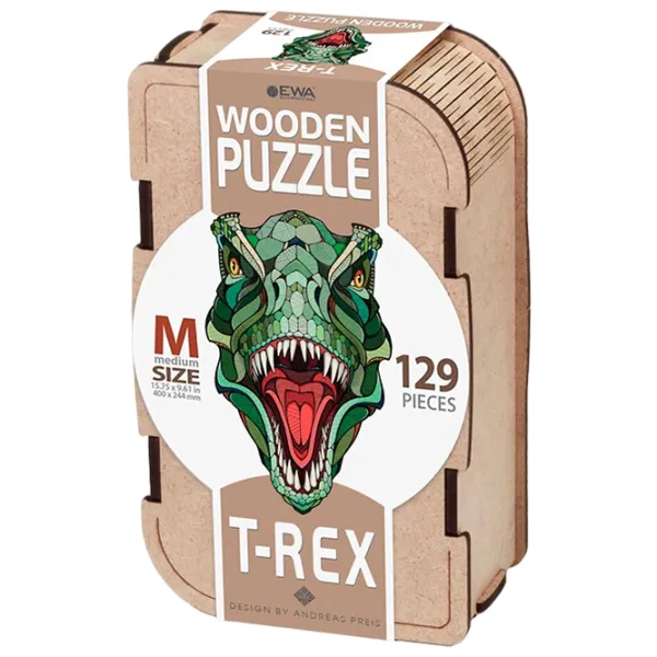 Puzzle 2D Ewa Toys T-Rex M 14+/ Numărul de piese: 129 photo 1 Puzzle 2D Ewa Toys T-Rex M 14+/ Numărul de piese: 129 photo 1