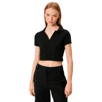 Tricou pentru femei Koton 4SAL10849IK 33% bumbac/ Black