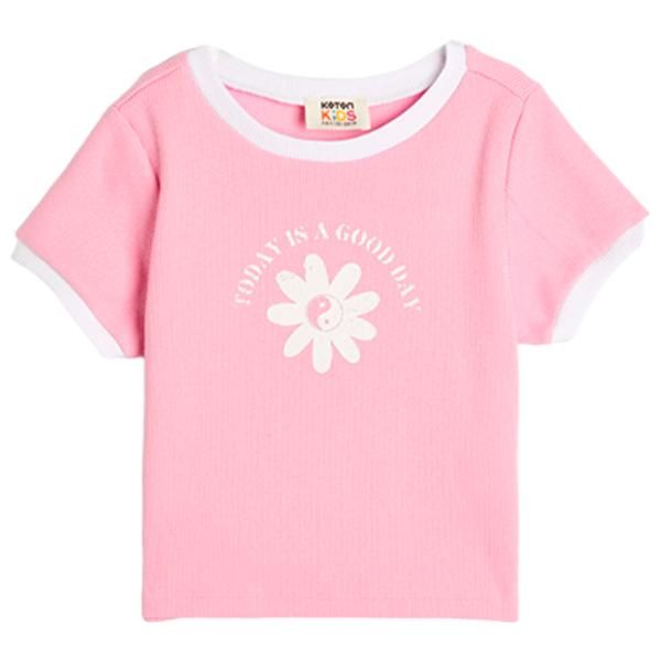 Tricou pentru fete Koton 4SKG10076AK 158 - 164 cm / Pink photo 1 Tricou pentru fete Koton 4SKG10076AK 158 - 164 cm / Pink photo 1