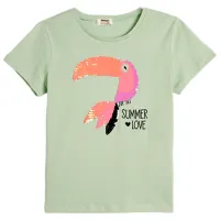 Tricou pentru fete Koton 4SKG10068AK 146 - 152 cm / Green