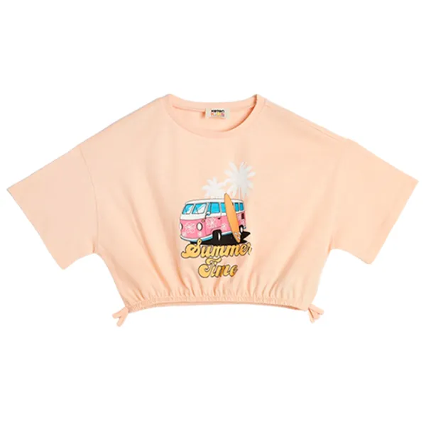 Tricou pentru fete Koton 4SKG10284AK 104 - 110 cm / Orange photo 1 Tricou pentru fete Koton 4SKG10284AK 104 - 110 cm / Orange photo 1